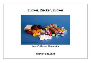 Zucker Zucker LernPrferenz C auditiv Stand 10 09