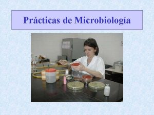 Prcticas de Microbiologa Objetivos Reforzar conocimientos tericos Adquirir