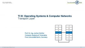 Prof Dr Ing Jochen Schiller Computer Systems Telematics