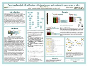 Functional module identification with tomato gene and metabolite