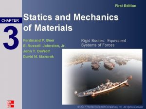 First Edition CHAPTER 3 Statics and Mechanics of