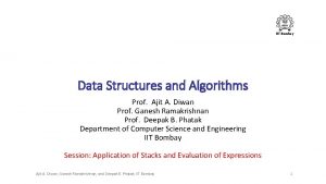 IIT Bombay Data Structures and Algorithms Prof Ajit