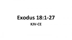 Exodus 18 1 27 KJVCE 1 When Jethro