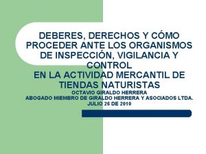 DEBERES DERECHOS Y CMO PROCEDER ANTE LOS ORGANISMOS