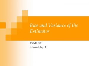 Bias and Variance of the Estimator PRML 3