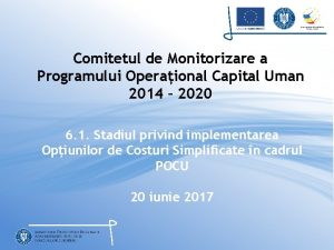 Comitetul de Monitorizare a Programului Operaional Capital Uman