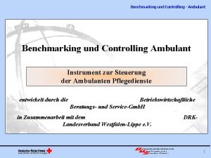 Benchmarking und Controlling Ambulant Benchmarking und Controlling Ambulant