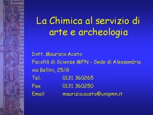 La Chimica al servizio di arte e archeologia