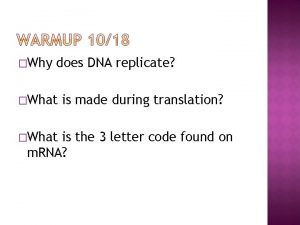 Why does DNA replicate What is made during
