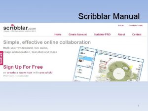 Scribblar Manual 1 Content 1 How to start