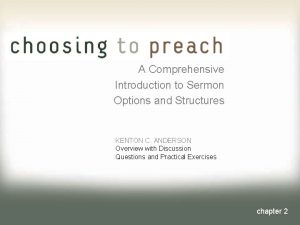 A Comprehensive Introduction to Sermon Options and Structures