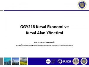 GGY 218 Krsal Ekonomi ve Krsal Alan Ynetimi