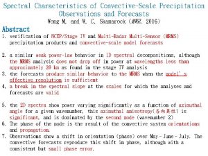 Spectral Characteristics of ConvectiveScale Precipitation Observations and Forecasts