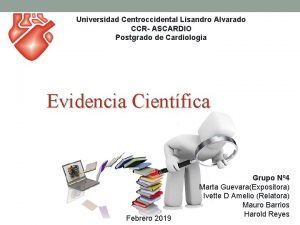 Universidad Centroccidental Lisandro Alvarado CCR ASCARDIO Postgrado de