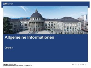 Allgemeine Informationen bung 1 Platzhalter LogoSchriftzug Anpassung im