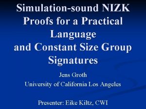 Simulationsound NIZK Proofs for a Practical Language and