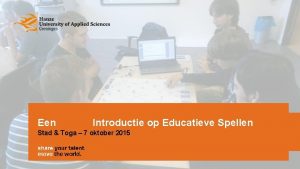 Een korte Introductie op Educatieve Spellen Stad Toga