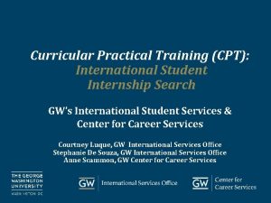 Curricular Practical Training CPT International Student Internship Search