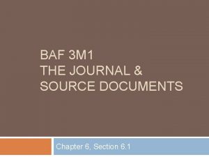 BAF 3 M 1 THE JOURNAL SOURCE DOCUMENTS