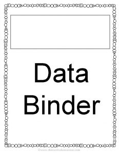 Data Binder www thecurriculumcorner com Data Folder www