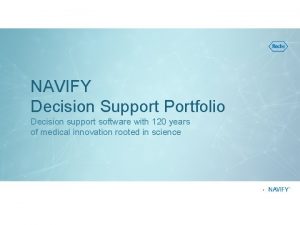 Navify decision support
