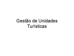 Gesto de Unidades Tursticas Yield Management Conceito Yield