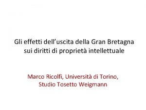 Gli effetti delluscita della Gran Bretagna sui diritti