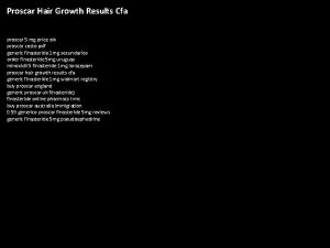 Proscar Hair Growth Results Cfa proscar 5 mg