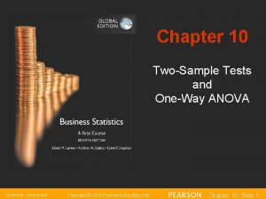 Chapter 10 TwoSample Tests and OneWay ANOVA Copyright