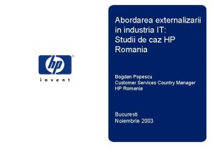 Abordarea externalizarii in industria IT Studii de caz