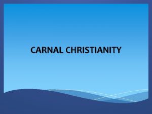 CARNAL CHRISTIANITY II KONINGS 5 107 AFR 53