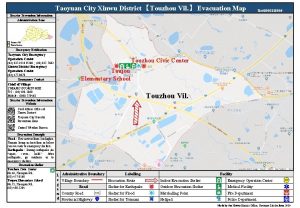 Taoyuan City Xinwu District Touzhou Vil Evacuation Map