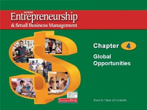 Global Opportunities Back to Table of Contents Global