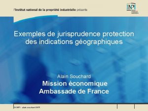 Exemples de jurisprudence protection des indications gographiques Alain