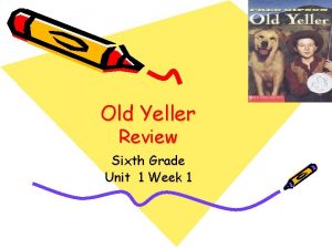 Old Yeller Review Sixth Grade Unit 1 Week