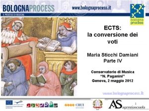 ECTS la conversione dei voti Maria Sticchi Damiani