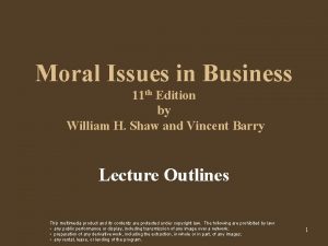 Moral Issues in Business 11 th Edition by