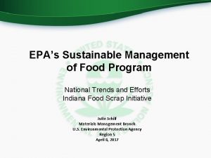 EPAs Sustainable Management of Food Program National Trends