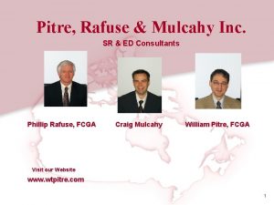 Pitre Rafuse Mulcahy Inc SR ED Consultants Phillip