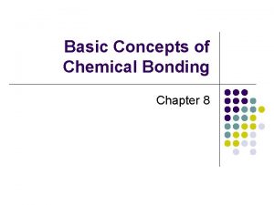 Basic Concepts of Chemical Bonding Chapter 8 Chemical