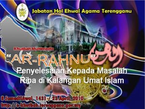 Penyelesaian Kepada Masalah Riba di Kalangan Umat Islam