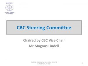 CBC Steering Committee Chaired by CBC Vice Chair