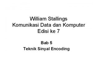 William Stallings Komunikasi Data dan Komputer Edisi ke