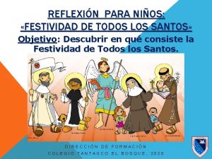 REFLEXIN PARA NIOS FESTIVIDAD DE TODOS LOS SANTOS