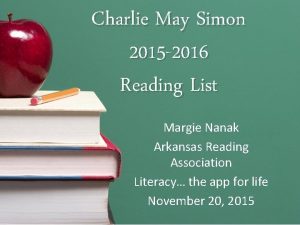 Charlie May Simon 2015 2016 Reading List Margie
