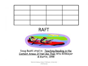 RAFT Doug Buehl cited in Teaching Reading in