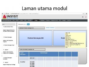 Laman utama modul iPKew Laman utama iPKew Dashboard