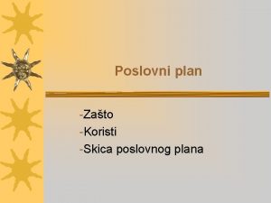 Poslovni plan Zato Koristi Skica poslovnog plana Lista