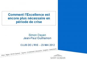 Comment lExcellence est encore plus ncessaire en priode