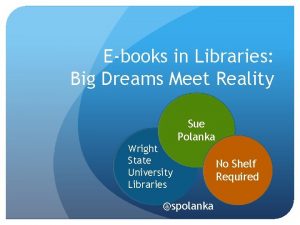 Ebooks in Libraries Big Dreams Meet Reality Wright